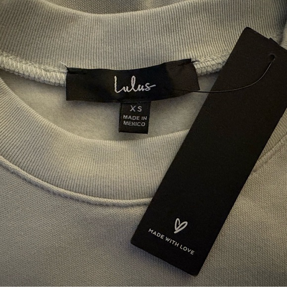 Lulu's Light Gray Sweatshirt XS - Picture 3 of 4